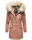 Navahoo Cristal Damen Winterjacke Parka mit Kunstfell Terracotta Gr.S