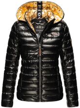 Navahoo Aurelianaa ladies shiny quilted jacket - Black-Gr.XS