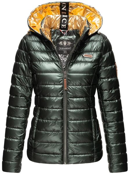 Navahoo Aurelianaa ladies shiny quilted jacket - Olive-Gr.XS