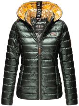 Navahoo Aurelianaa ladies shiny quilted jacket - Olive-Gr.XS