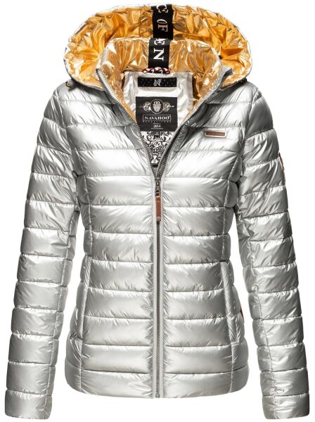 Navahoo Aurelianaa Damen Steppjacke B858 Silber Größe XS - Gr. 34