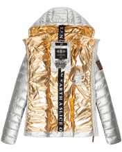 Navahoo Aurelianaa Damen Steppjacke B858 Silber Größe XS - Gr. 34