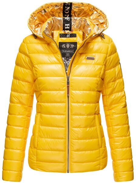 Navahoo Aurelianaa ladies shiny quilted jacket - Yellow-Gr.XS