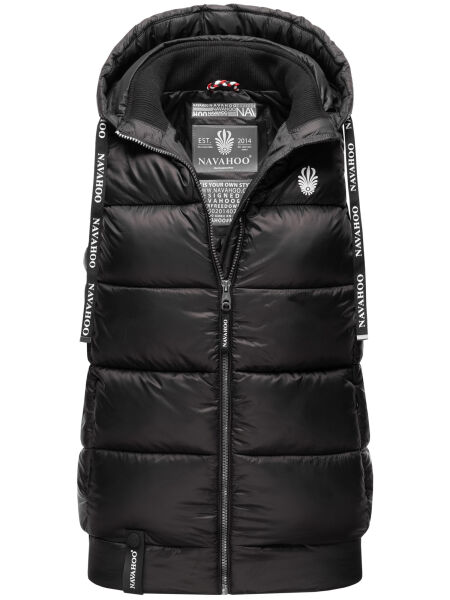 Navahoo Kassidy Damen Übergangs Weste Steppweste Schwarz XL - Gr. 42