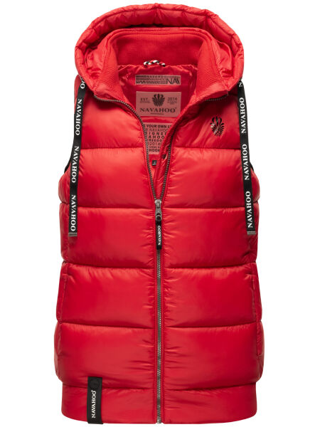 Navahoo Kassidy Damen Übergangs Weste Steppweste Rot XL - Gr. 42