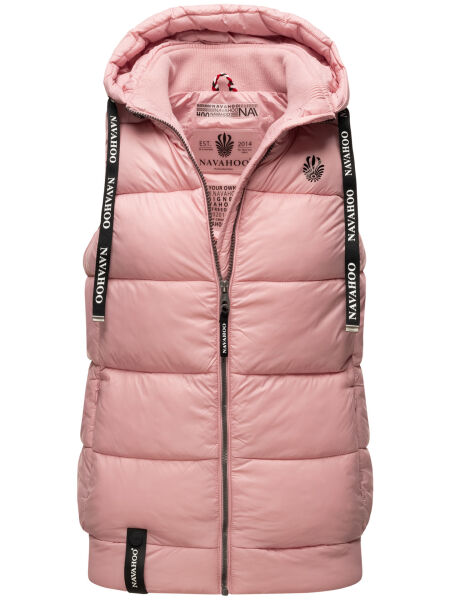 Navahoo Kassidy Damen Übergangs Weste Steppweste Rosa XL - Gr. 42