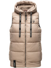 Navahoo Kassidy Damen Übergangs Weste Steppweste Taupe XS - Gr. 34