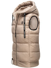 Navahoo Kassidy Damen Übergangs Weste Steppweste Taupe XS - Gr. 34