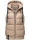 Navahoo Kassidy Damen Übergangs Weste Steppweste Taupe XS - Gr. 34