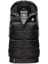 Navahoo Kassidy Damen Übergangs Weste Steppweste Schwarz 3XL - Gr. 46