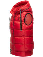 Navahoo Kassidy Damen Übergangs Weste Steppweste Rot 3XL - Gr. 46