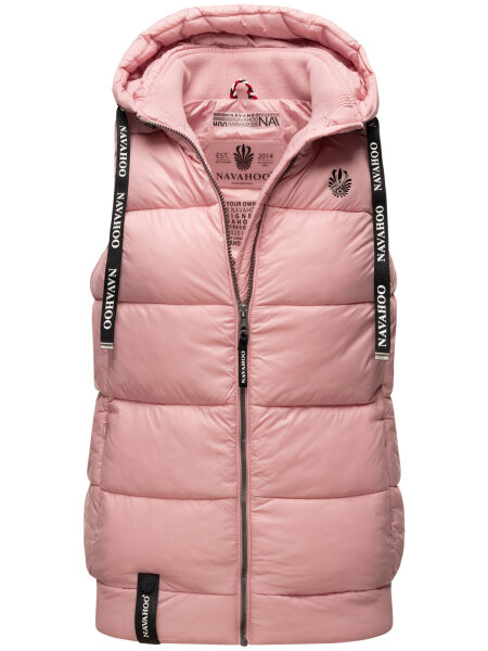 Navahoo Kassidy Damen Übergangs Weste Steppweste Rosa 3XL - Gr. 46