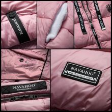 Navahoo Kassidy Damen Übergangs Weste Steppweste Rosa 3XL - Gr. 46