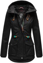 Marikoo Damen Outdoor wasserabweisende Übergangsjacke - Schwarz-Gr.XS