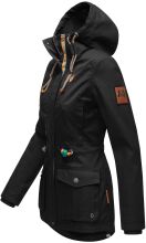 Marikoo Damen Outdoor wasserabweisende Übergangsjacke - Schwarz-Gr.XS