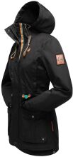 Marikoo Damen Outdoor wasserabweisende Übergangsjacke - Schwarz-Gr.XS