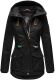 Marikoo Damen Outdoor wasserabweisende Übergangsjacke - Schwarz-Gr.XS