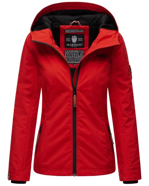 Marikoo Brombeere Damen Übergansjacke Frühlings Jacke Rot-Gr.XL