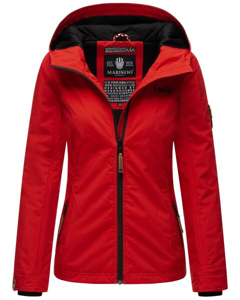 Marikoo Brombeere Damen Übergansjacke Frühlings Jacke Rot-Gr.XXL