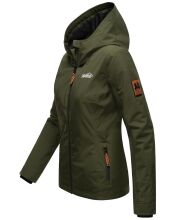 Marikoo Brombeere Damen Übergansjacke Frühlings Jacke Olive-Gr.XL