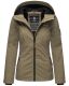 Marikoo Brombeere Damen Übergansjacke Frühlings Jacke Stone-G.-Gr.XXL