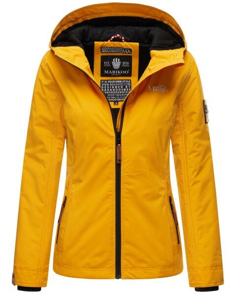 Marikoo Brombeere Damen Übergansjacke Frühlings Jacke Gelb-Gr.XS