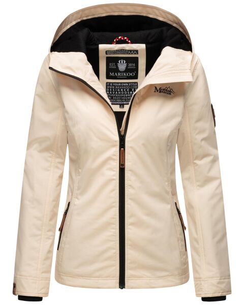 Marikoo Brombeere Damen Übergansjacke Frühlings Jacke Beige-Gr.XS