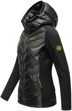 Navahoo Nimm mich mit Damen Fleece Hybrid Jacke Trekking Wanderjacke Schwarz-Gr.XS