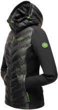 Navahoo Nimm mich mit Damen Fleece Hybrid Jacke Trekking Wanderjacke Schwarz-Gr.XS