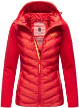 Navahoo Nimm mich mit Damen Fleece Hybrid Jacke Trekking Wanderjacke Rot-Gr.XS