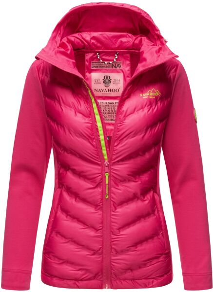 Navahoo Nimm mich mit Damen Fleece Hybrid Jacke Trekking Wanderjacke Pink-Gr.XL
