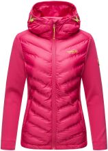 Navahoo Nimm mich mit Damen Fleece Hybrid Jacke Trekking Wanderjacke Pink-Gr.XL