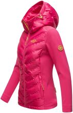 Navahoo Nimm mich mit Damen Fleece Hybrid Jacke Trekking Wanderjacke Pink-Gr.XL