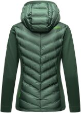 Navahoo Nimm mich mit Damen Fleece Hybrid Jacke Trekking Wanderjacke Dunkelgrün-Gr.XS
