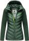 Navahoo Nimm mich mit Damen Fleece Hybrid Jacke Trekking Wanderjacke Dunkelgrün-Gr.XS