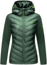 Navahoo Nimm mich mit Womens Fleece Hybrid Jacket Trekking Dunkelgrün-Gr.XL
