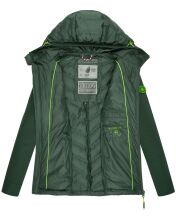 Navahoo Nimm mich mit Womens Fleece Hybrid Jacket Trekking Dunkelgrün-Gr.XL