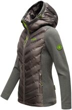 Navahoo Nimm mich mit Damen Fleece Hybrid Jacke Trekking Wanderjacke Dunkelgrau-Gr.XS