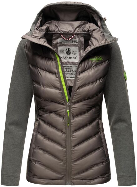 Navahoo Nimm mich mit Womens Fleece Hybrid Jacket Trekking Dunkelgrau-Gr.XL