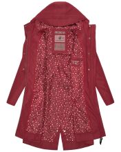 Navahoo Josinaa ladies spring jacket light coat with hood - Bordeaux-Gr.XL