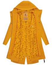 Navahoo Josinaa ladies spring jacket light coat with hood - Yellow-Gr.XL