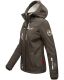 Marikoo Kleine Zicke Damen Softshell Frühling Übergangs Jacke Anthrazit-Gr.M