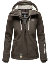 Marikoo Kleine Zicke Damen Softshell Frühling Übergangs Jacke Anthrazit-Gr.XXL