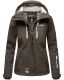 Marikoo Kleine Zicke Damen Softshell Frühling Übergangs Jacke Anthrazit-Gr.XXL