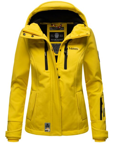 Marikoo Kleinezicke Damen Softshell Jacke Gelb-Gr.XS