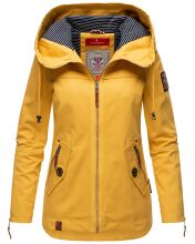 Navahoo Wekoo Damen Übergangsjacke mit Kapuze Senfgelb Größe XXL - Gr. 44