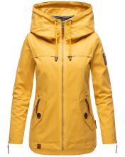 Navahoo Wekoo Damen Übergangsjacke mit Kapuze Senfgelb Größe XXL - Gr. 44