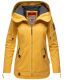 Navahoo Wekoo Damen Übergangsjacke mit Kapuze Senfgelb Größe XXL - Gr. 44