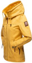 Navahoo Wekoo Damen Übergangsjacke mit Kapuze Senfgelb Muster Größe S - Gr. 36