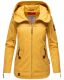 Navahoo Wekoo Damen Übergangsjacke mit Kapuze Senfgelb Muster Größe S - Gr. 36